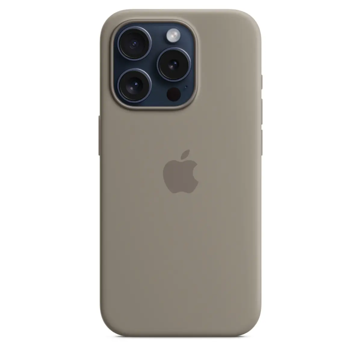 Silikon Case iPhone 15 Pro mit MagSafe tonbraun