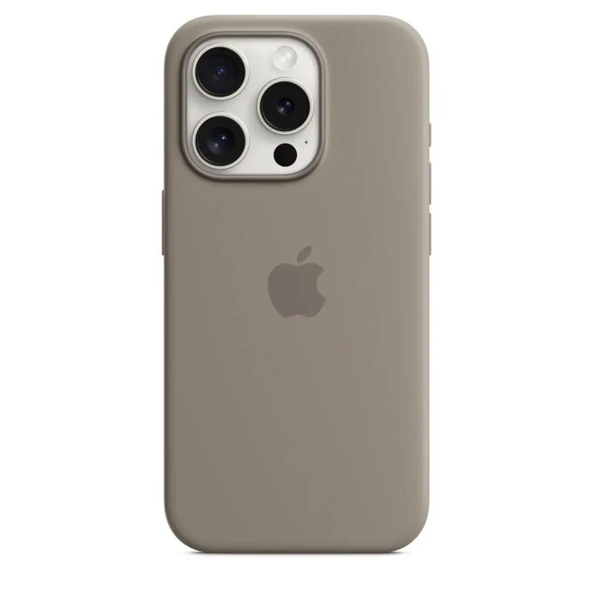 Silikon Case iPhone 15 Pro mit MagSafe tonbraun