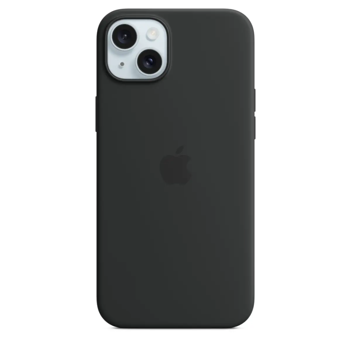 Silikon Case iPhone 15 Plus mit MagSafe schwarz