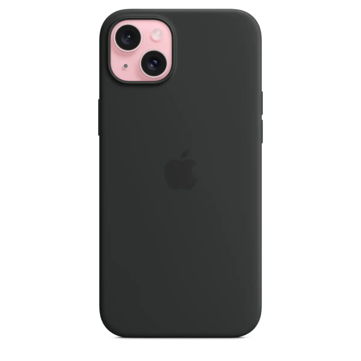 Silikon Case iPhone 15 Plus mit MagSafe schwarz