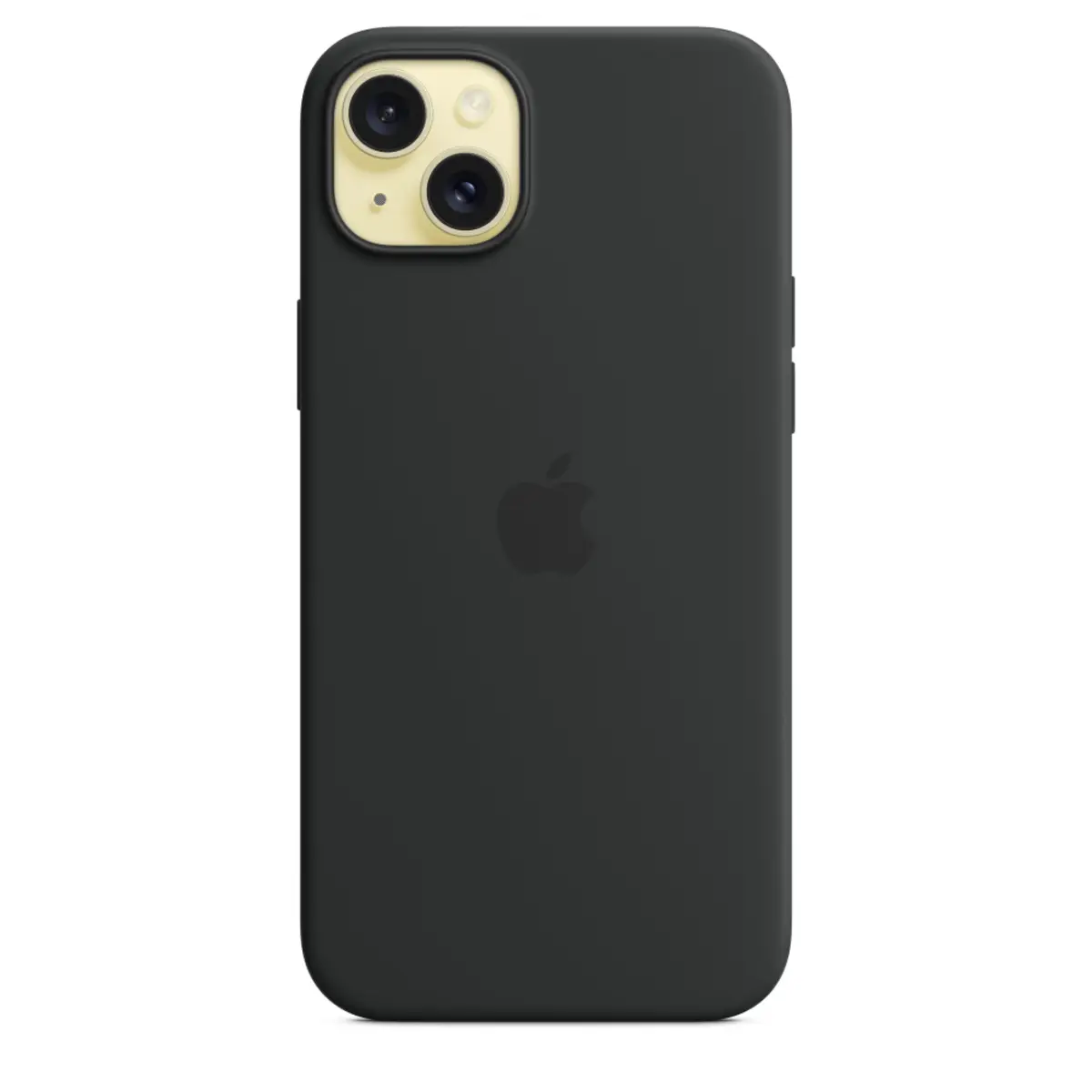 Silikon Case iPhone 15 Plus mit MagSafe schwarz