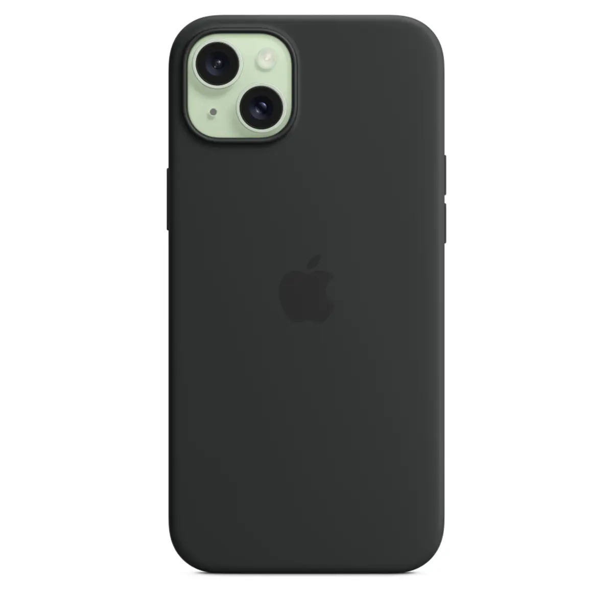 Silikon Case iPhone 15 Plus mit MagSafe schwarz