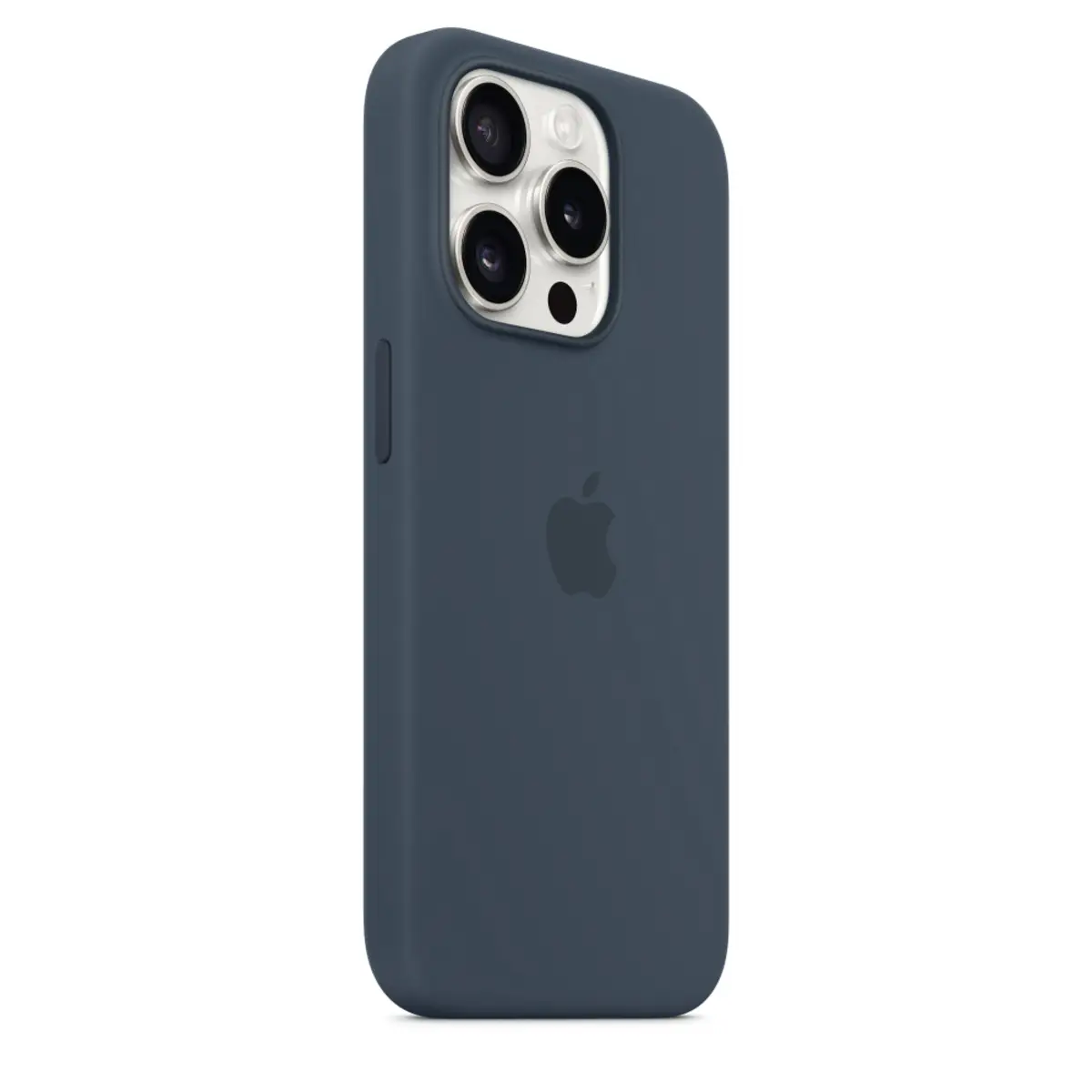 Silikon Case iPhone 15 Pro mit MagSafe sturmblau