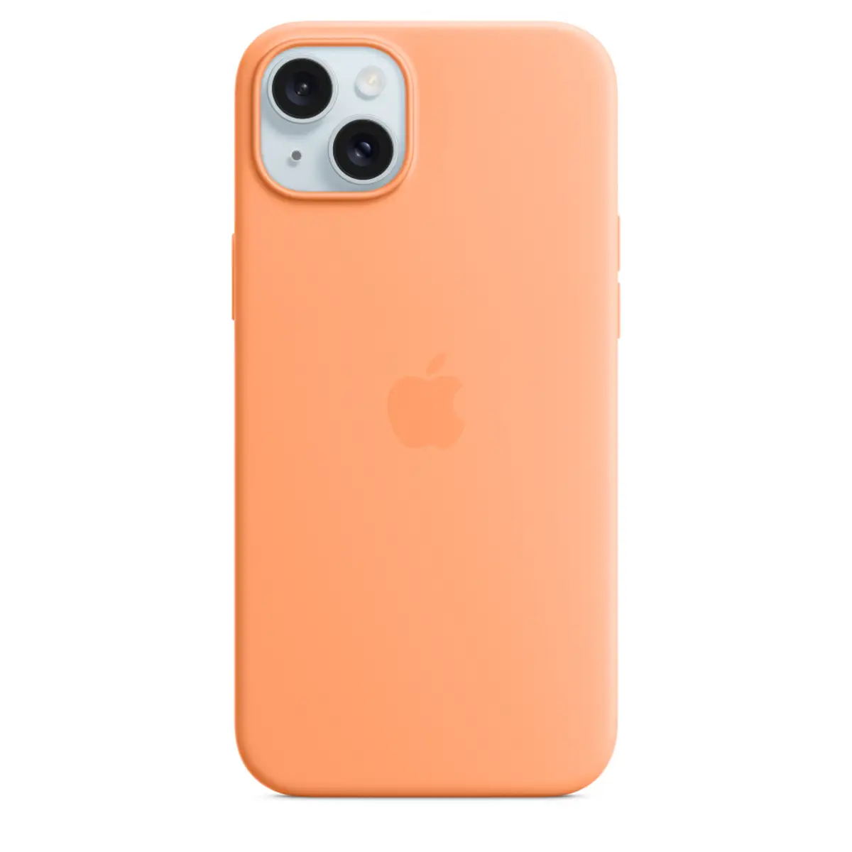 Silikon Case iPhone 15 Plus mit MagSafe sorbet orange