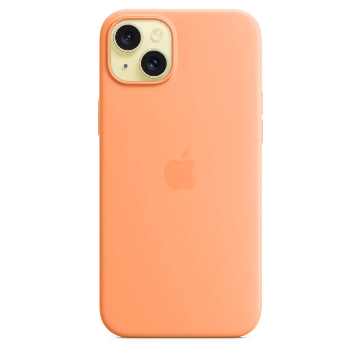 Silikon Case iPhone 15 Plus mit MagSafe sorbet orange