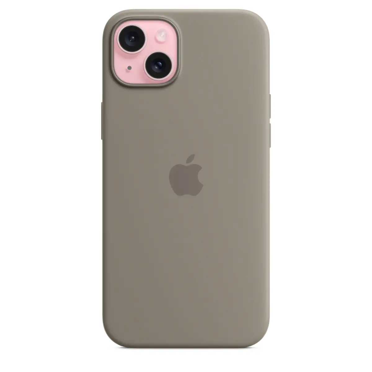Silikon Case iPhone 15 Plus mit MagSafe tonbraun