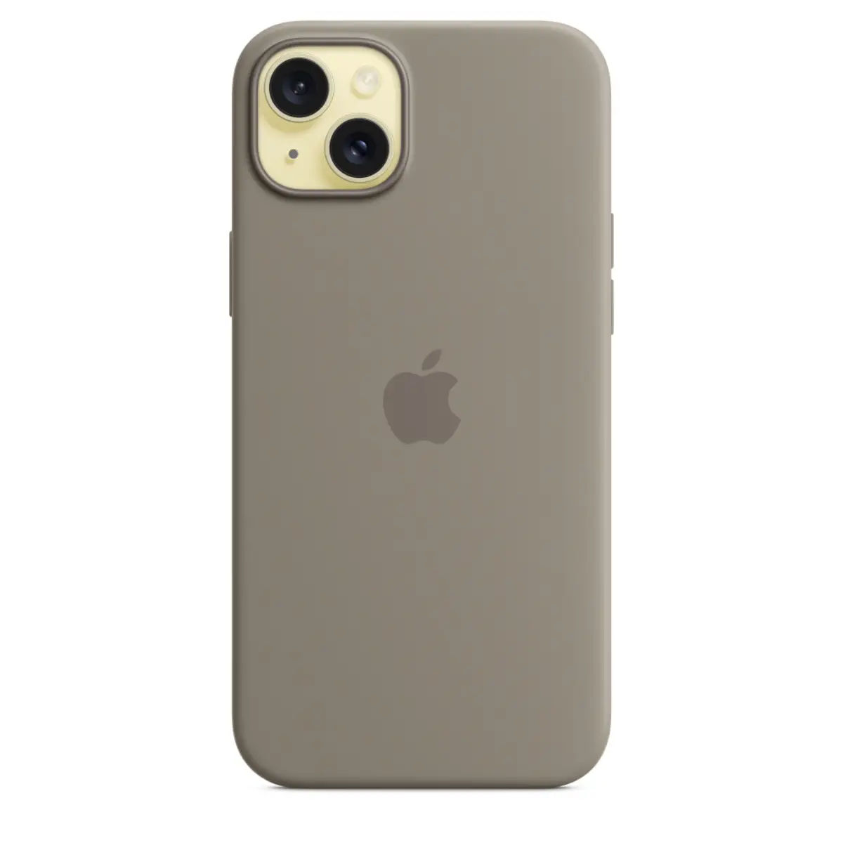 Silikon Case iPhone 15 Plus mit MagSafe tonbraun