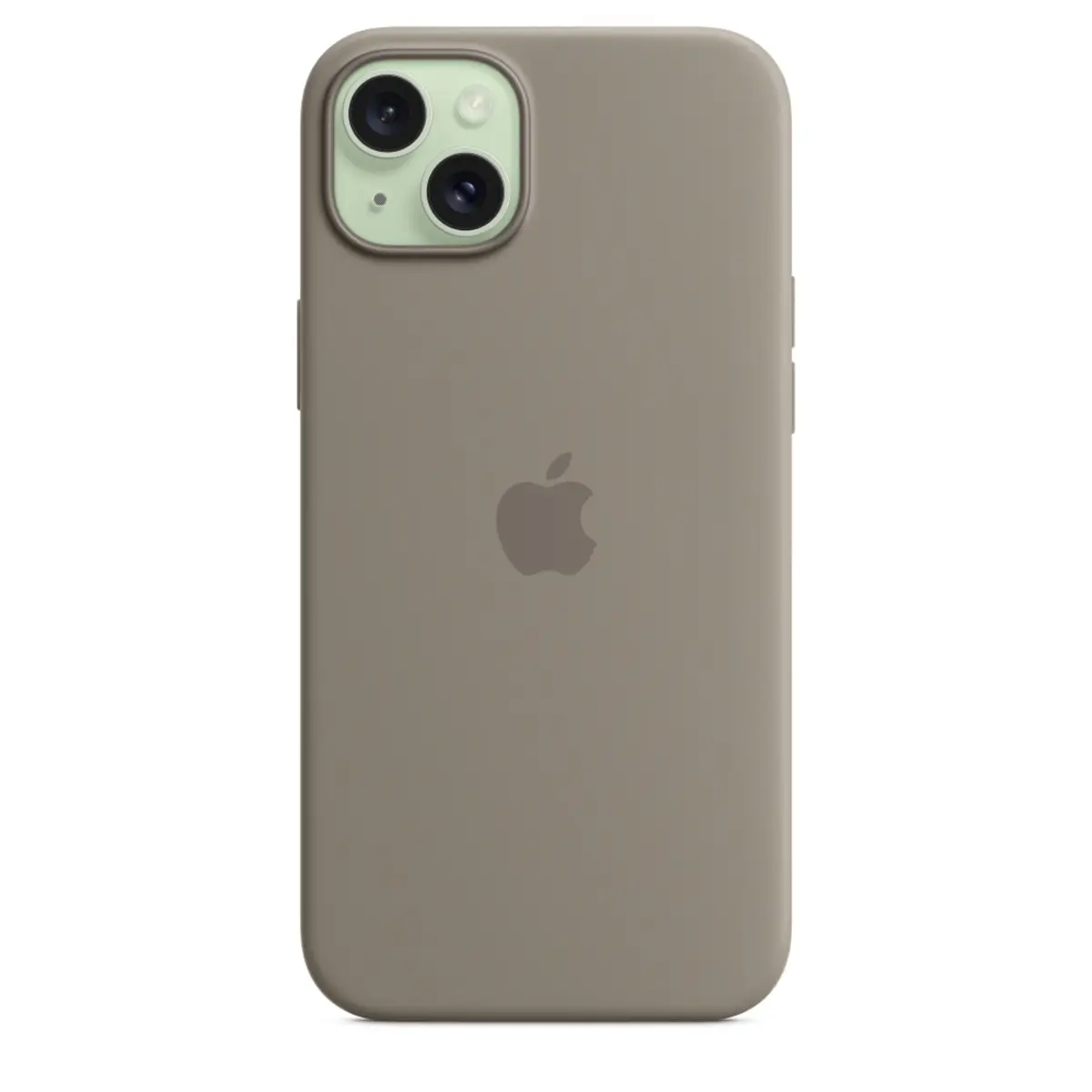 Silikon Case iPhone 15 Plus mit MagSafe tonbraun