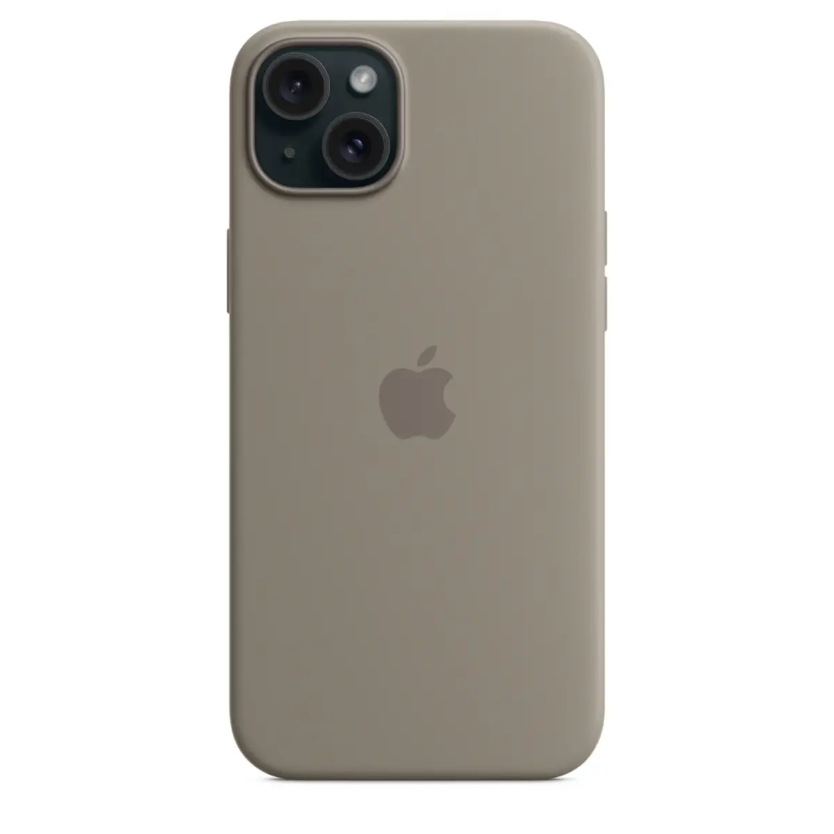 Silikon Case iPhone 15 Plus mit MagSafe tonbraun