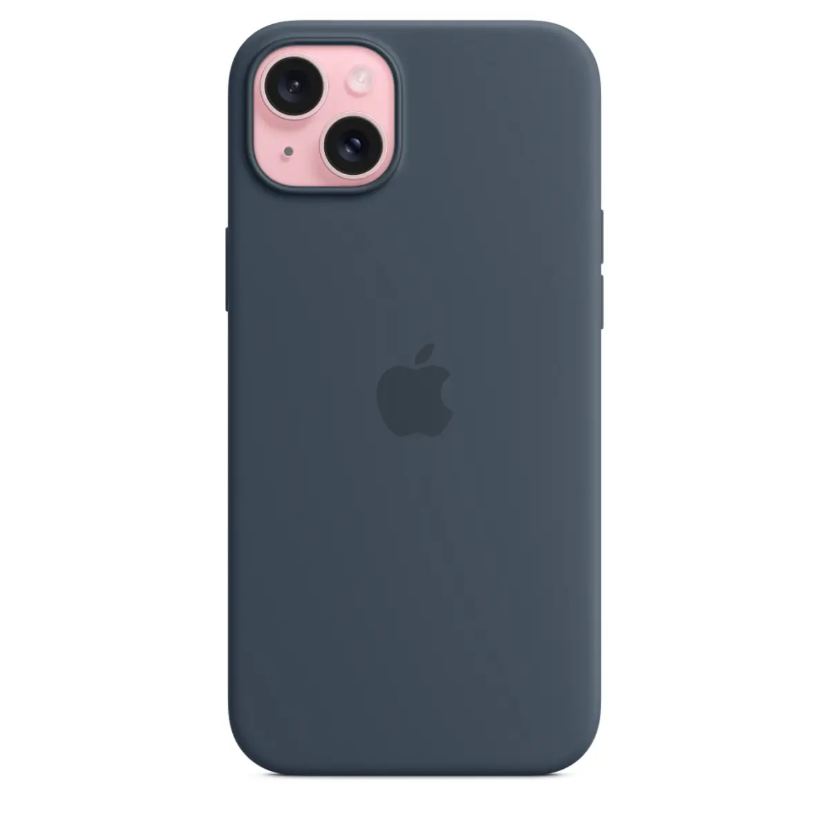 Silikon Case iPhone 15 Plus mit MagSafe sturmblau