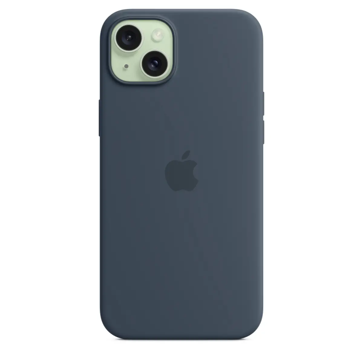Silikon Case iPhone 15 Plus mit MagSafe sturmblau
