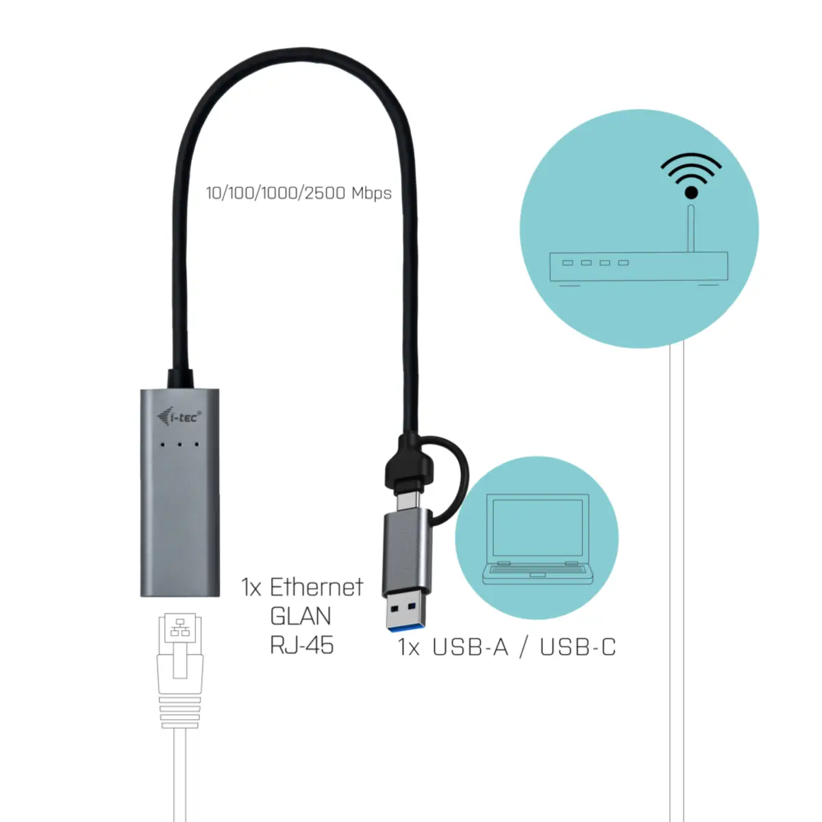 I-Tec Netzwerkadapter USB-C Metal 2,5Gbps