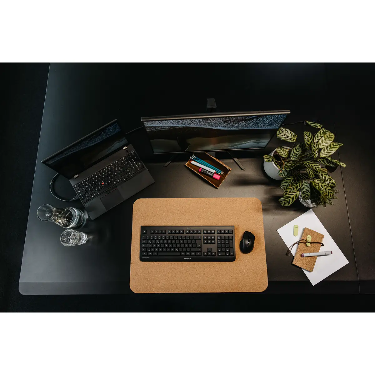 KW 3000 Tastatur QWERTZ wireless schwarz.