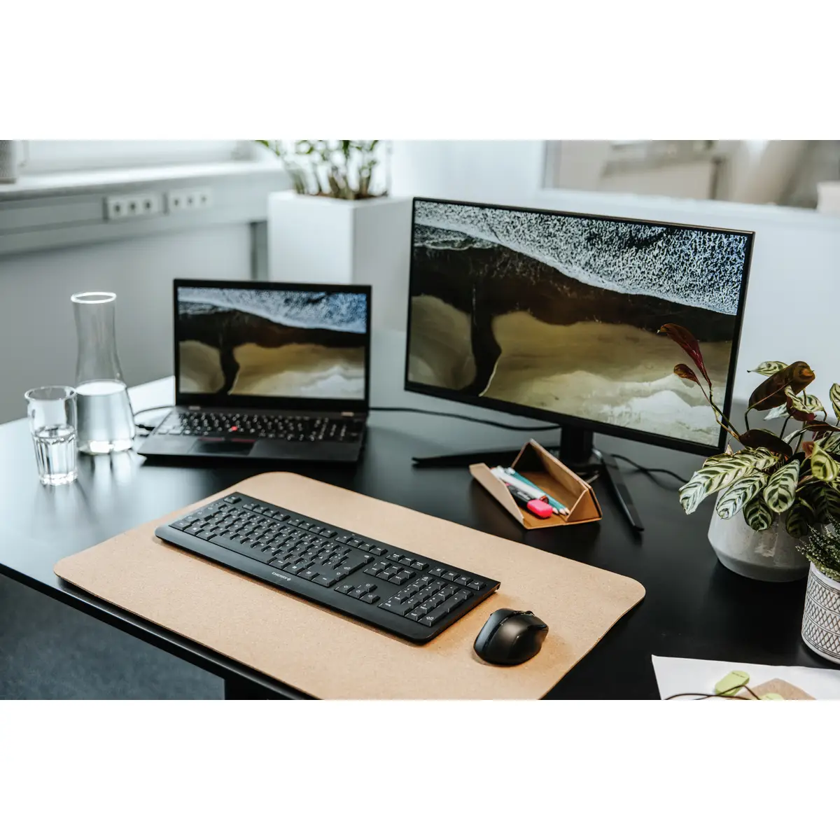 KW 3000 Tastatur QWERTZ wireless schwarz.