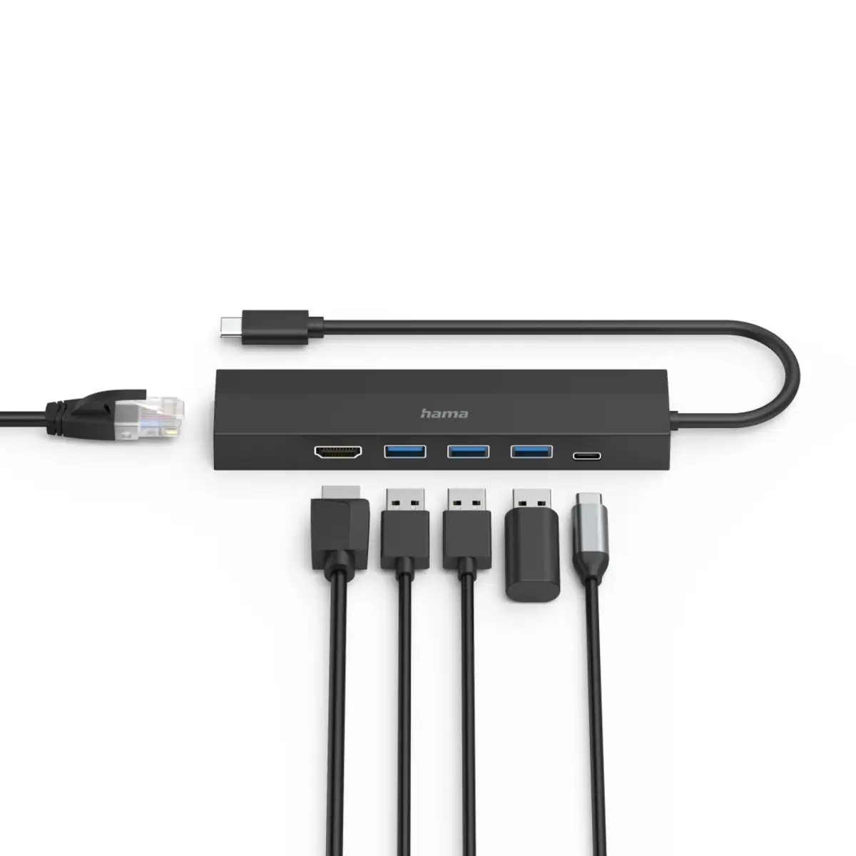 00200144 Schnittstellen-Hub USB 3.2 Gen 1 (3.1 Gen 1) Type-C 5000 Mbit/s Schwarz