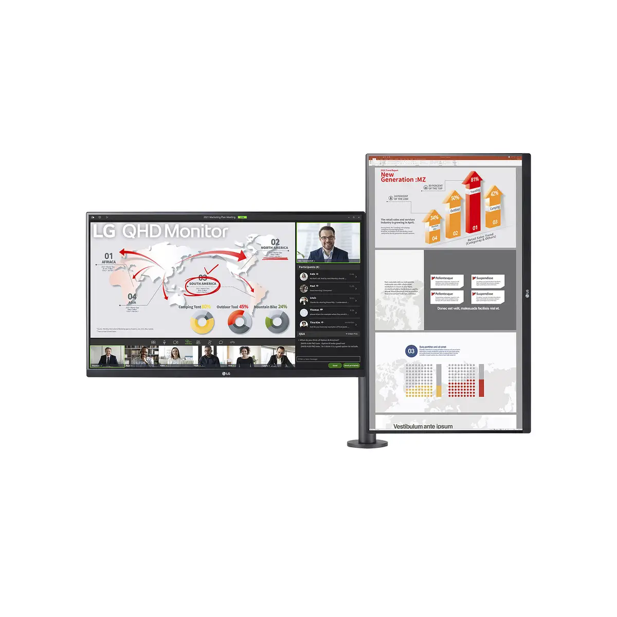 LG 27QP88DP-BS 68,6cm (27") 2560 x1440 Pixel 1000:1 350 cd/m² 5ms Schwarz
