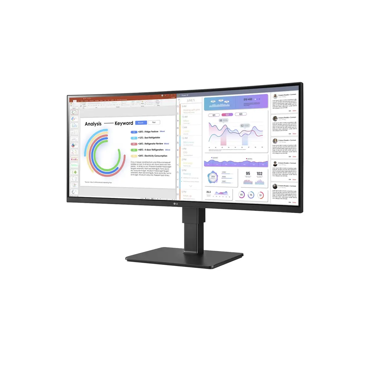 LG 34BQ77QC 86,4cm (34") 3440 x1440 Pixel 1000:1 300 cd/m² 5ms Schwarz