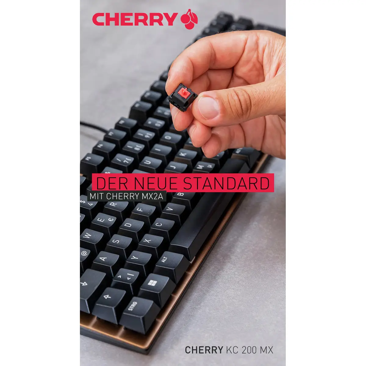 KC 200 MX Tastatur USB schwarz/bronze Switch MX2A Silent Red Layout Deutsch