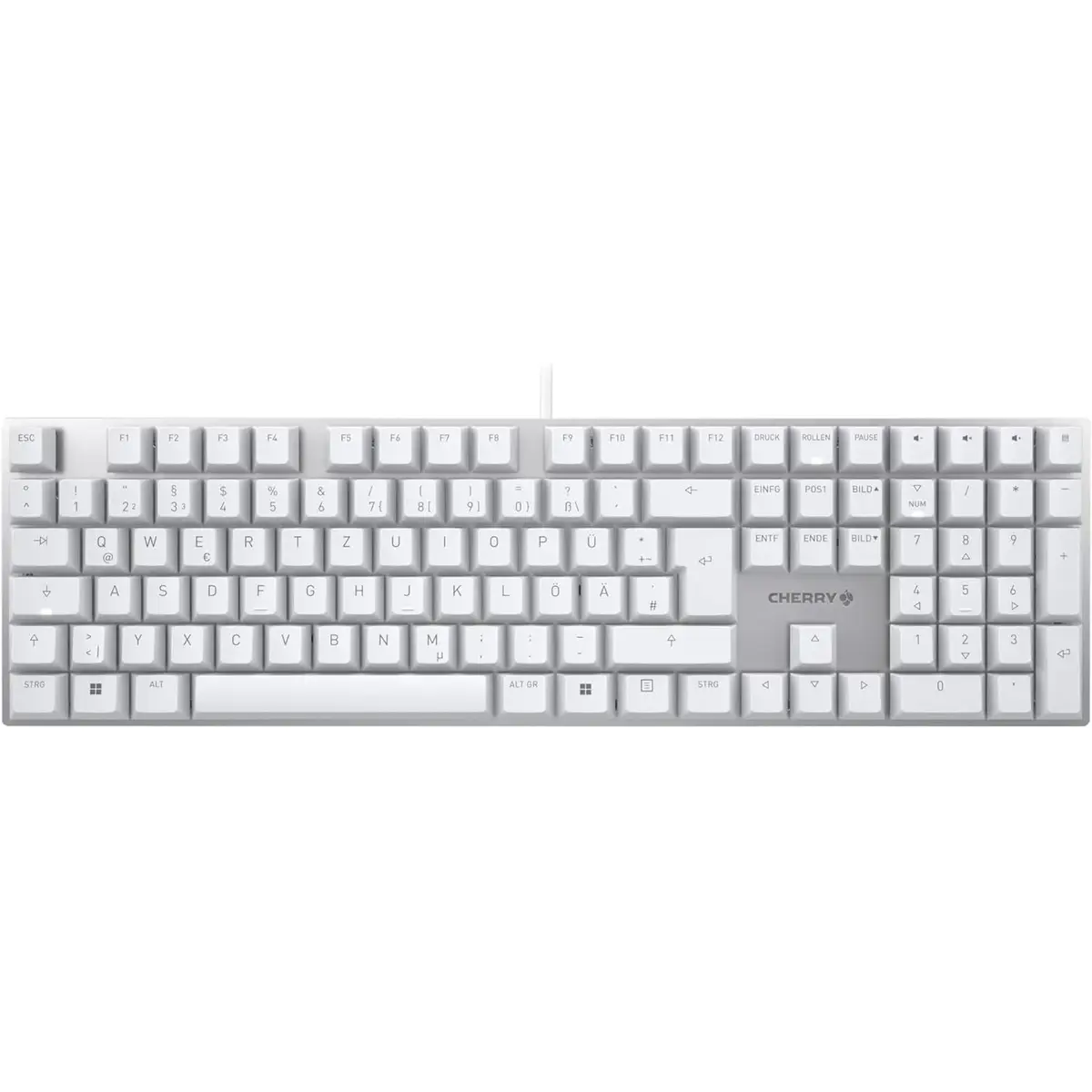 KC 200 MX Tastatur USB Weiß/Silber Switch MX2A Braun Layout Deutsch