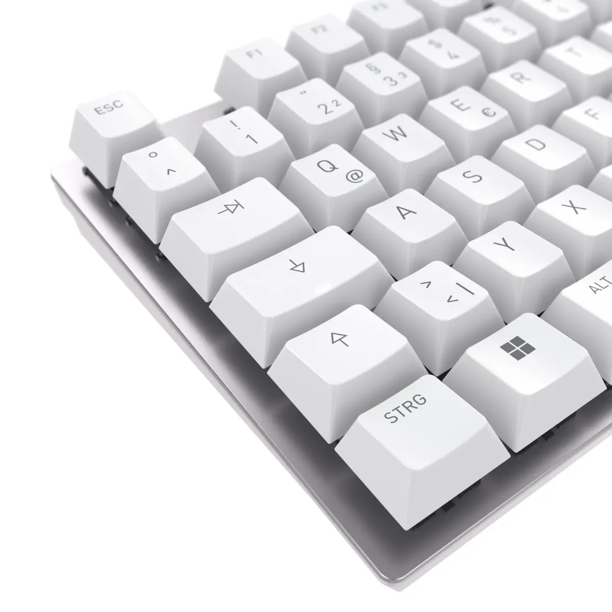 KC 200 MX Tastatur USB Weiß/Silber Switch MX2A Silent Red Layout Deutsch