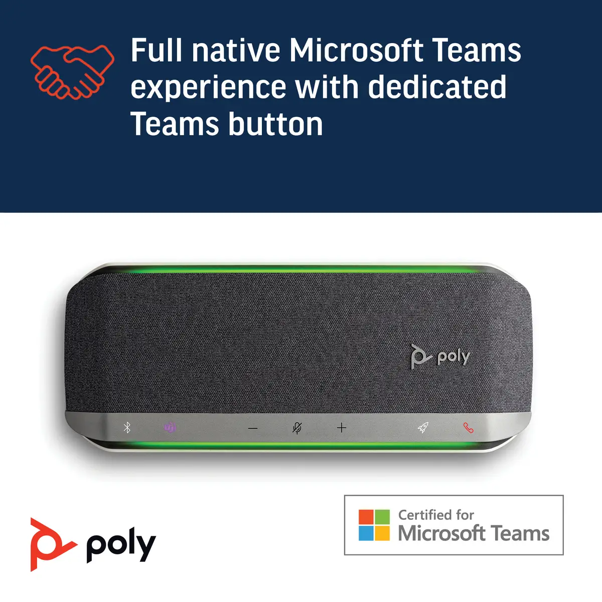 Poly Sync 40+ for Microsoft Teams (with Poly BT600) Freisprechtelefon USB-A Adapter