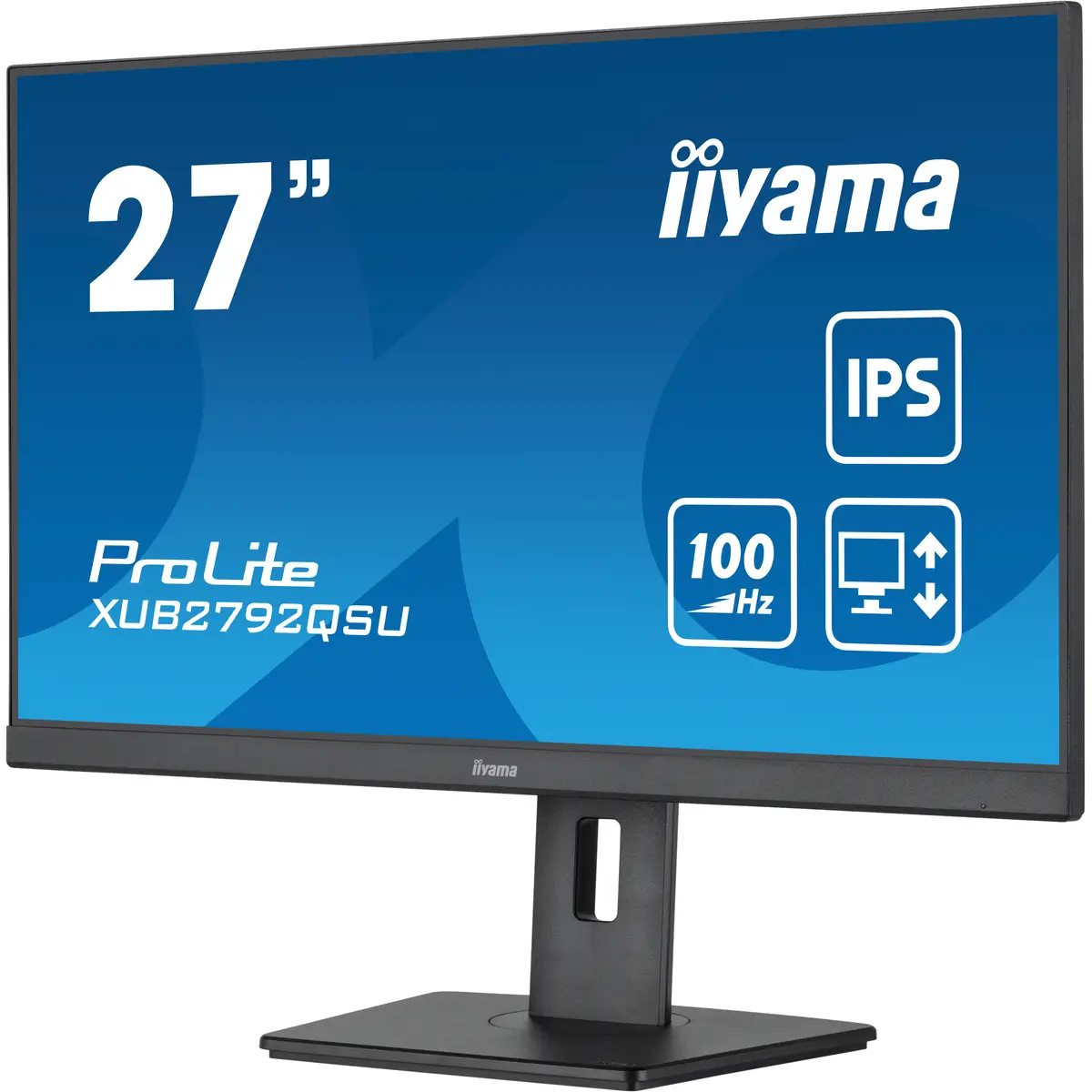 ProLite XUB2792QSU-B6 LED-Monitor 68,5cm 27" 2560x1440 WQHD 100 Hz IPS 250 cd/m² 1300:1 0,4 ms HDMI DisplayPort Lautsprecher mattschwarz Pivot