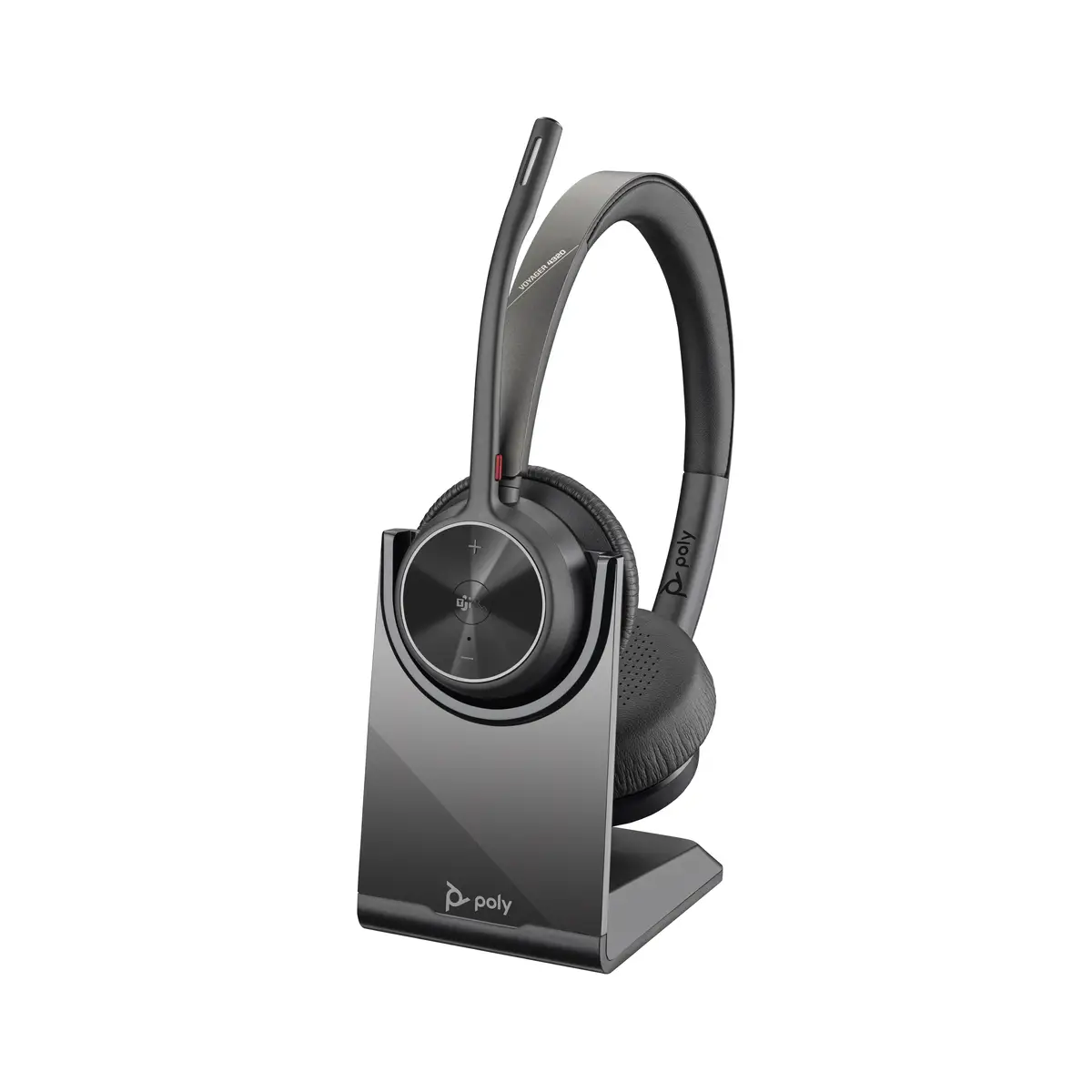 Poly Voyager 4320-M Headset On-Ear Bluetooth kabellos Adapter USB-A via Bluetooth Schwarz