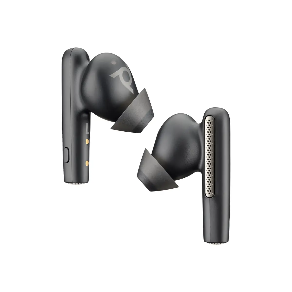 Poly Voyager Free 60 UC M True Wireless-Kopfhörer mit Mikrofon im Ohr Bluetooth aktive Rauschunterdrückung Carbon Black Zertifiziert für Microsoft Teams