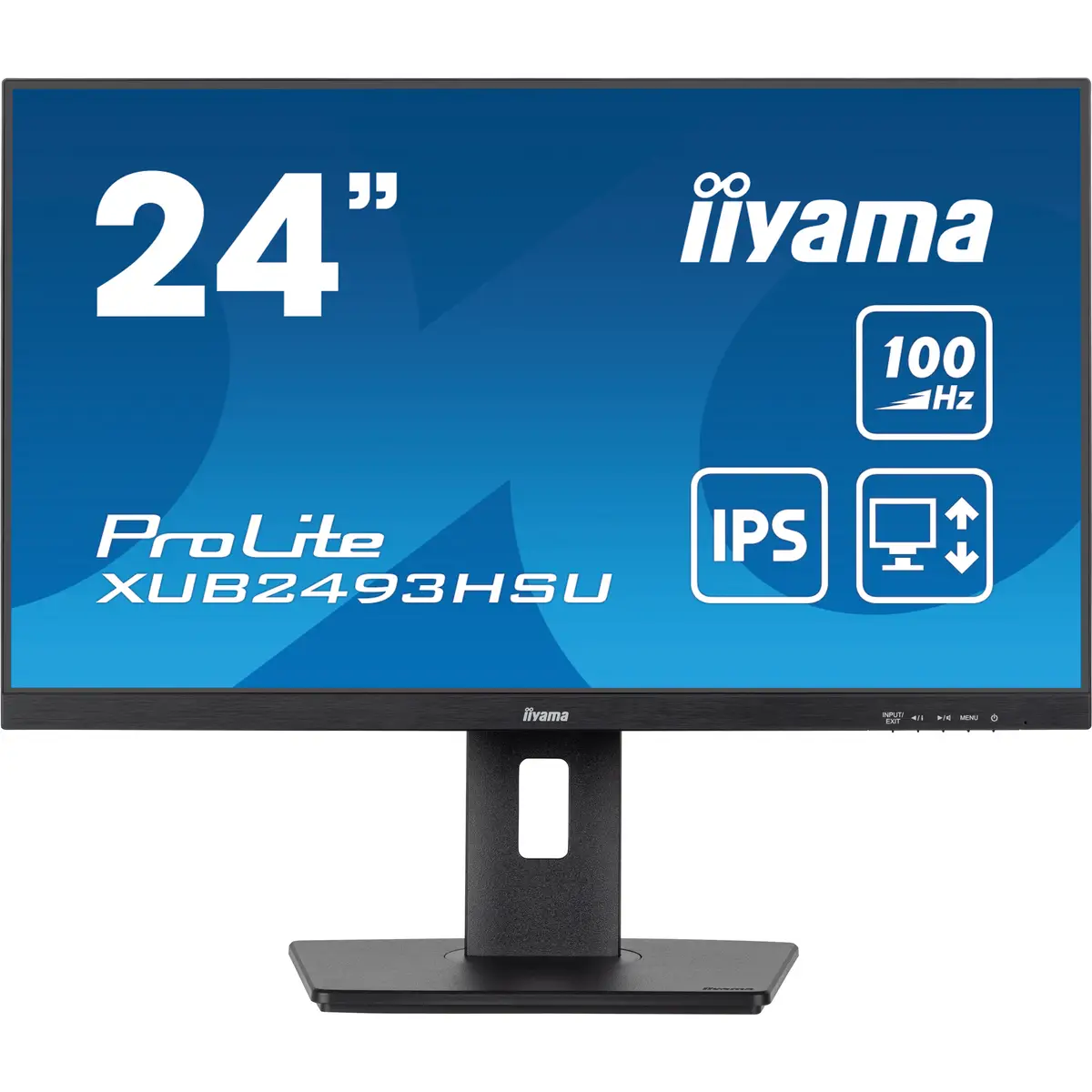 ProLite XUB2493HSU-B6 LED-Monitor 60,5 cm 23,8" 1920x1080 FHD 100 Hz IPS 250 cd/m² 1000:1 1 ms HDMI DisplayPort Lautsprecher mattschwarz Pivot