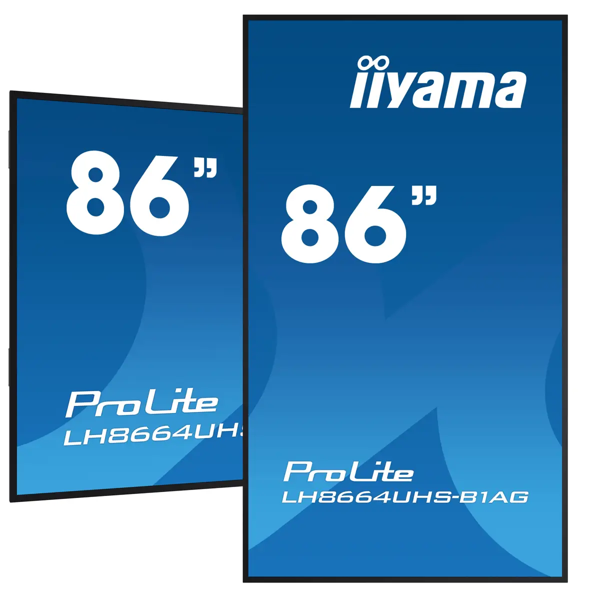 ProLite LH8664UHS-B1AG 217,4 cm 85,6" LCD-Display mit LED-Hintergrundbeleuchtung Digital Signage mit mit SoC Mediaplayer Android 4K UHD (2160p) 3840x2160 Pixel 16:9 500cd/m² 1200:1 8ms Schwarz