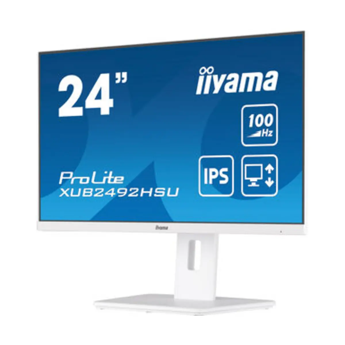 XUB2492HSU-W6 LED-Monitor 60,5cm 23,8" 1920x1080 FHD 100 Hz IPS 250 cd/m² 1300:1 0,4 ms HDMI DisplayPort Lautsprecher Mattes Weiß Pivot