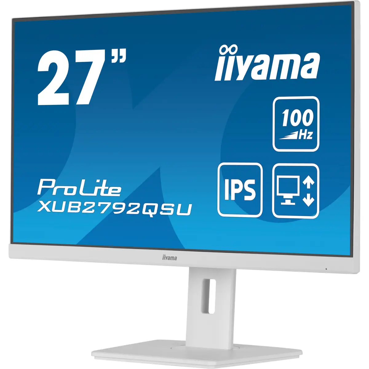 ProLite XUB2792QSU-W6 LED-Monitor 68,6cm 27" 2560x1440 QHD 100 Hz IPS 250 cd/m² 1300:1 0.4 ms HDMI DisplayPort Lautsprecher weiß Matte Pivot