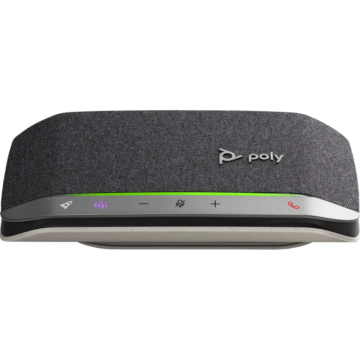 POLY Sync 20+ USB-C Freisprecheinrichtung für Microsoft Teams zertifiziert Mobiltelefon/PC Schwarz Silber 55 dB 0,715m IP64 Tasten Berührung