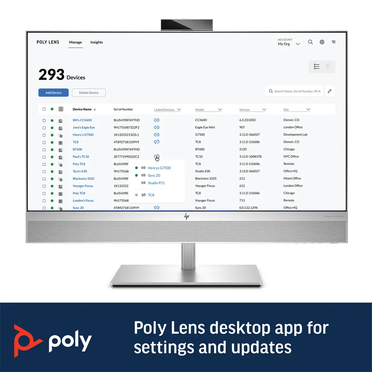 POLY Sync 60 Freisprecheinrichtung Universal Bluetooth Schwarz