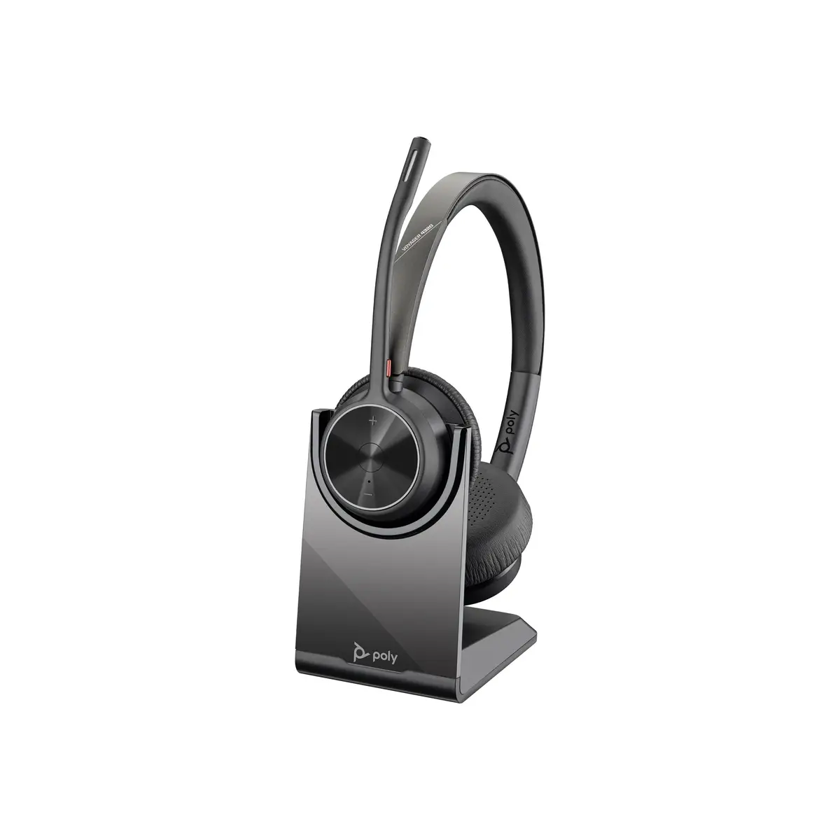 POLY Voyager 4320 UC Kopfhörer Kabellos Kopfband Büro/Callcenter USB Typ-C Bluetooth Ladestation Schwarz