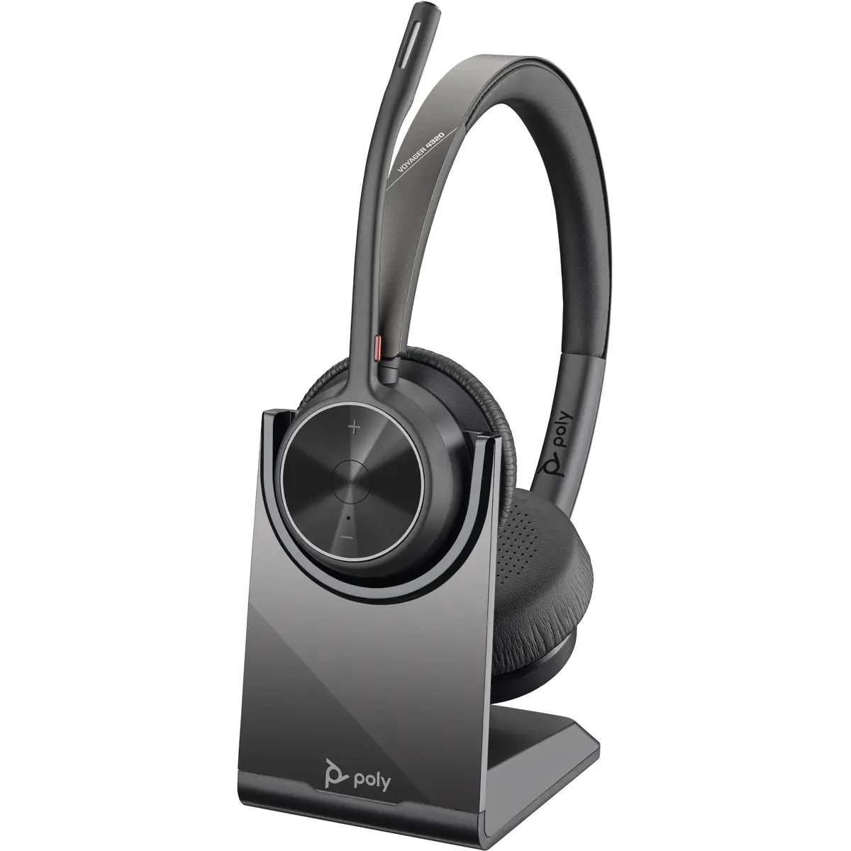 POLY Voyager 4320 UC Kopfhörer Kabellos Kopfband Büro/Callcenter USB Typ-C Bluetooth Ladestation Schwarz