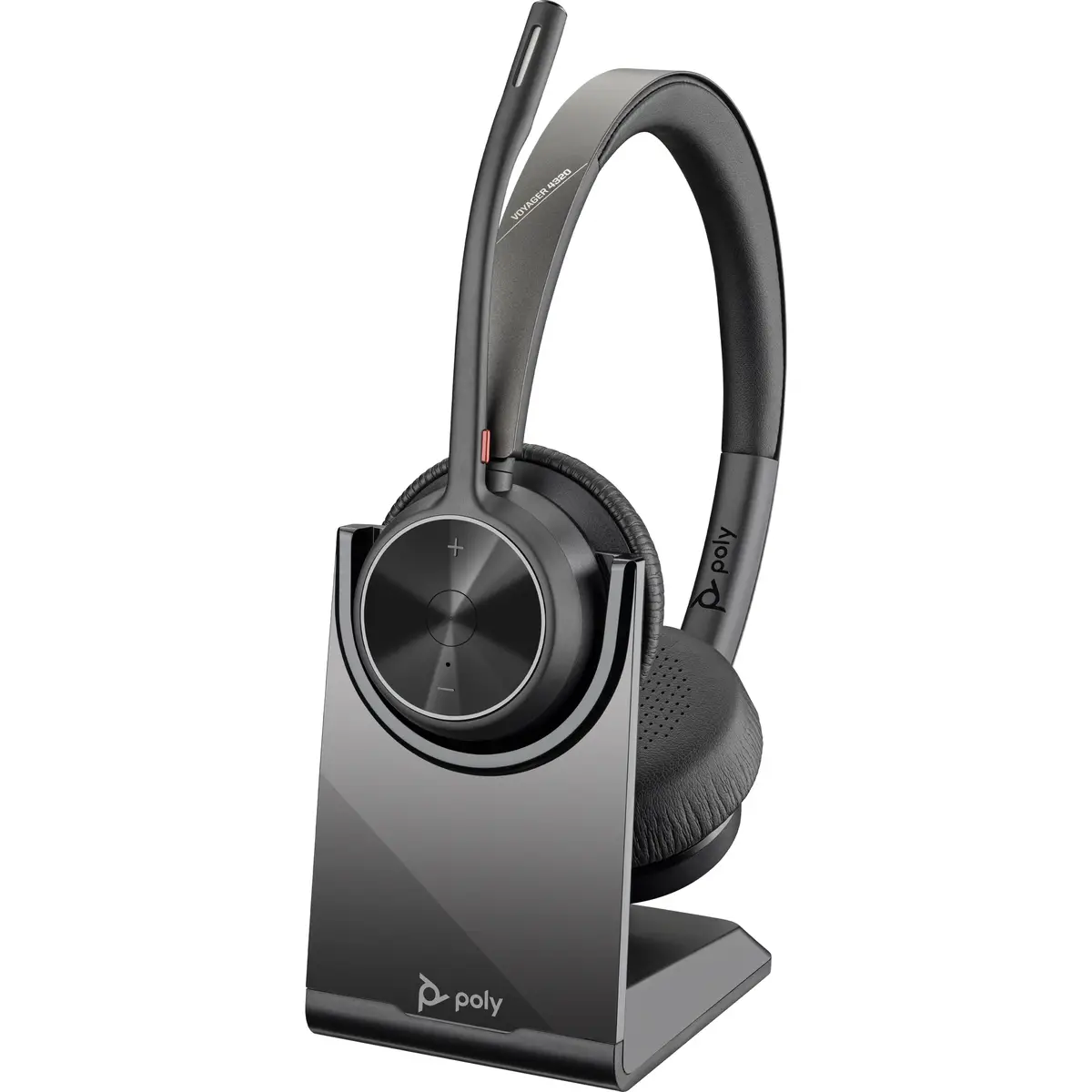 POLY Voyager 4320 UC Kopfhörer Kabellos Kopfband Büro/Callcenter USB Typ-C Bluetooth Ladestation Schwarz