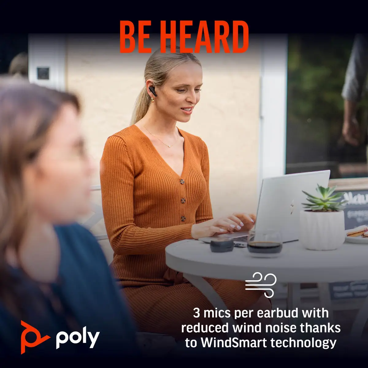 POLY Voyager Free 60+ Kopfhörer Kabellos im Ohr Büro/Callcenter Bluetooth Schwarz