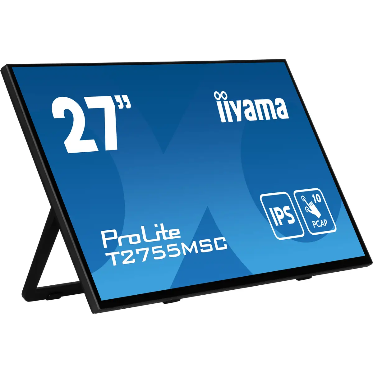 ProLite T2755MSC-B1 LED-Monitor 68,6cm 27" Touchscreen 1920x1080 Full HD (1080p) 60 Hz IPS 400cd/m² - 1000:1 5ms HDMI DisplayPort Lautsprecher Schwarz Matte