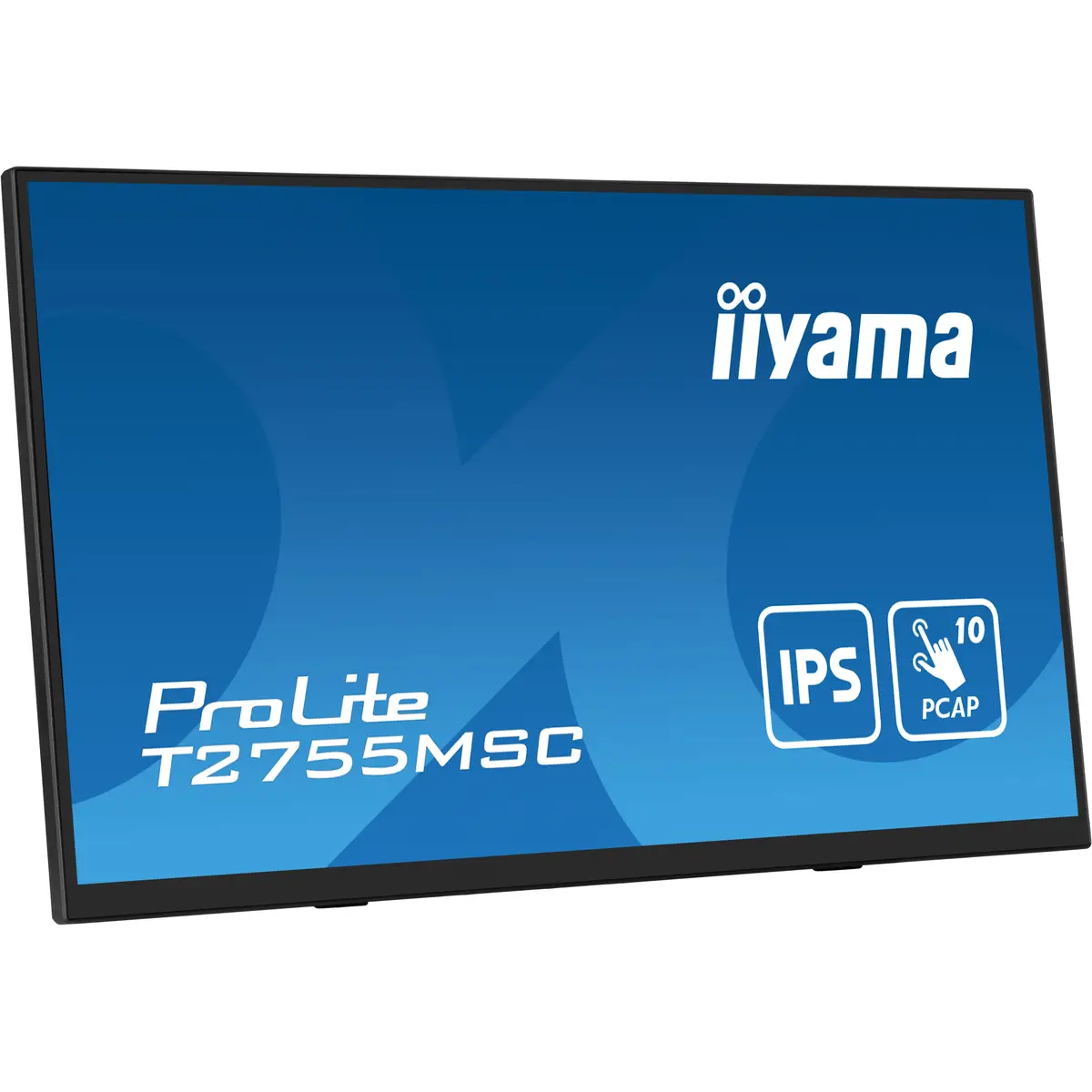 ProLite T2755MSC-B1 LED-Monitor 68,6cm 27" Touchscreen 1920x1080 Full HD (1080p) 60 Hz IPS 400cd/m² - 1000:1 5ms HDMI DisplayPort Lautsprecher Schwarz Matte