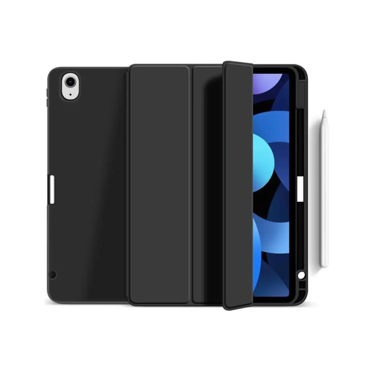 Miami Flip-Hülle für Tablet Polycarbonat Polyurethan Kunstleder Thermoplastisches Polyurethan (TPU) Schwarz auf Transparent