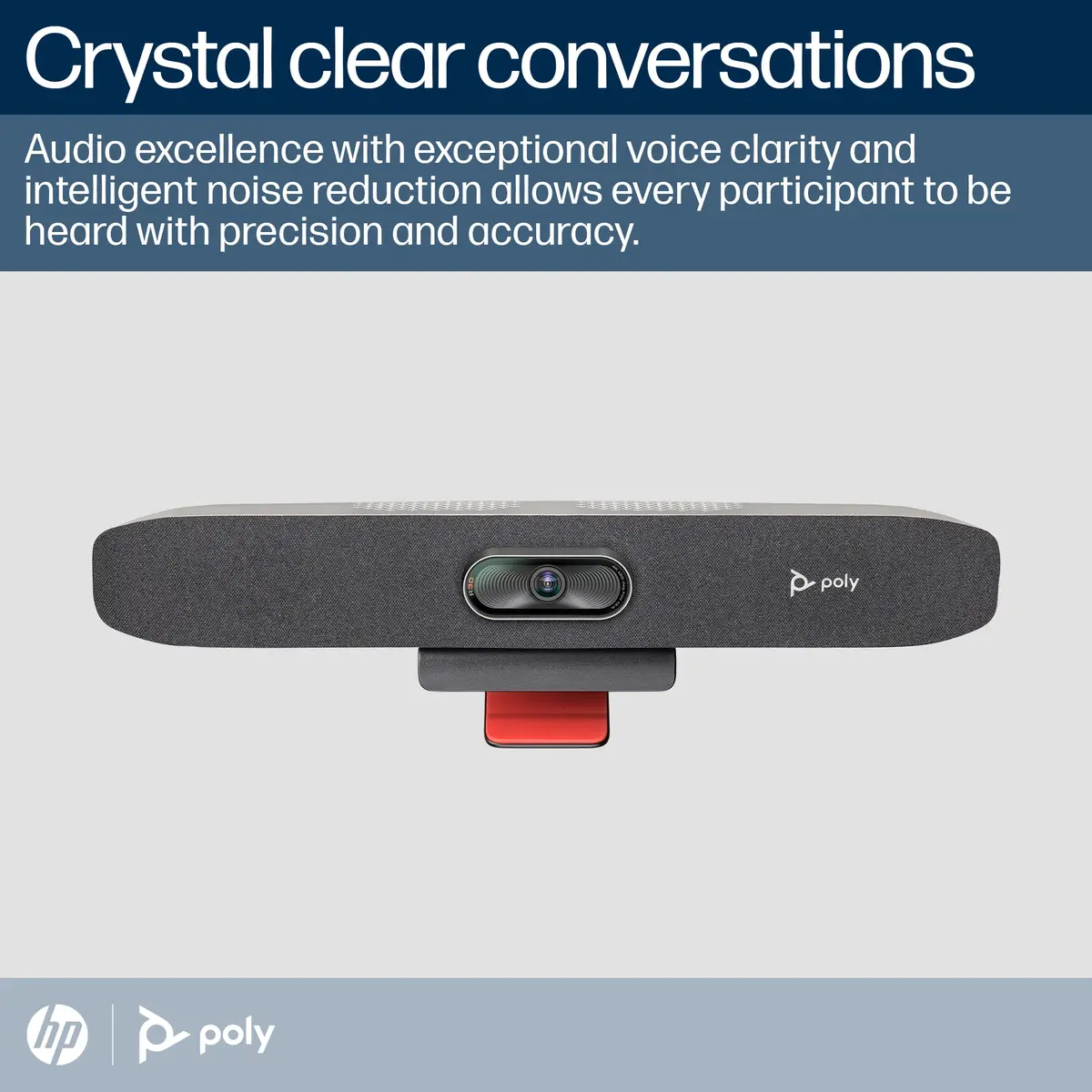 Poly Studio R30 Videobar Zoom Certified, Zertifiziert für Microsoft Teams Sand