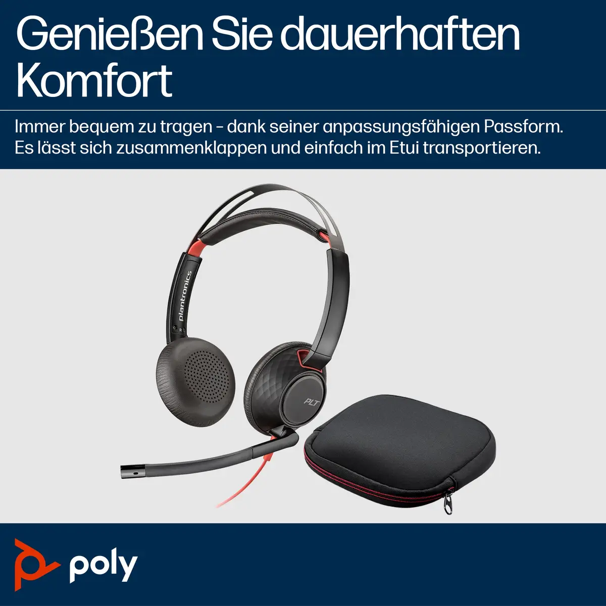 Poly Blackwire 5220 USB-C Headset +3.5mmP +USB-C/A