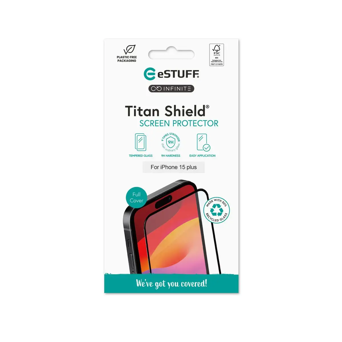 INFINITE Titan Shield Screen Protector for iPhone 15 Plus - Full Cover