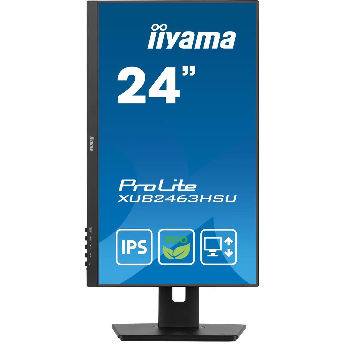 ProLite XUB2463HSU-B1 LED-Monitor 60,5cm 23.8" 1920x1080 FHD 100 Hz IPS 250 cd/m² 1300:1 3ms HDMI DisplayPort Lautsprecher Schwarz Matte Pivot