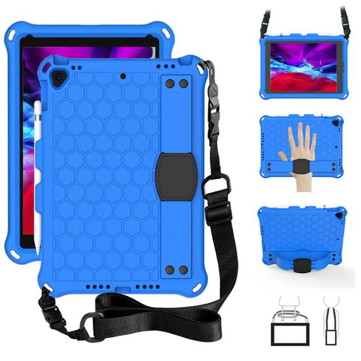HONEYCOMB Protection Case for Apple iPad Air 10.5/Pro 10.5/iPad 10.2 Blau