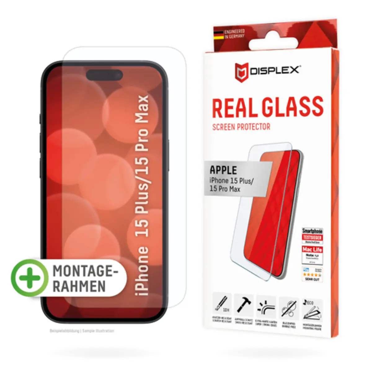 Schutzglas für Apple iPhone 15 Plus/15 Pro Max