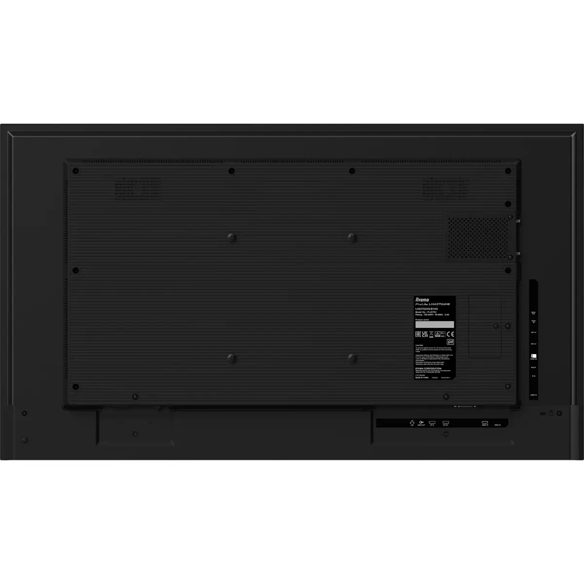 ProLite LH4375UHS-B1AG 108 cm 42,5" LCD-Display mit LED-Hintergrundbeleuchtung Digital Signage mit integrierter Media Player SDM Slot PC Android 4K UHD (2160p) 3840x2160 16:9 1200:1 500 cd/m² 8 ms schwar