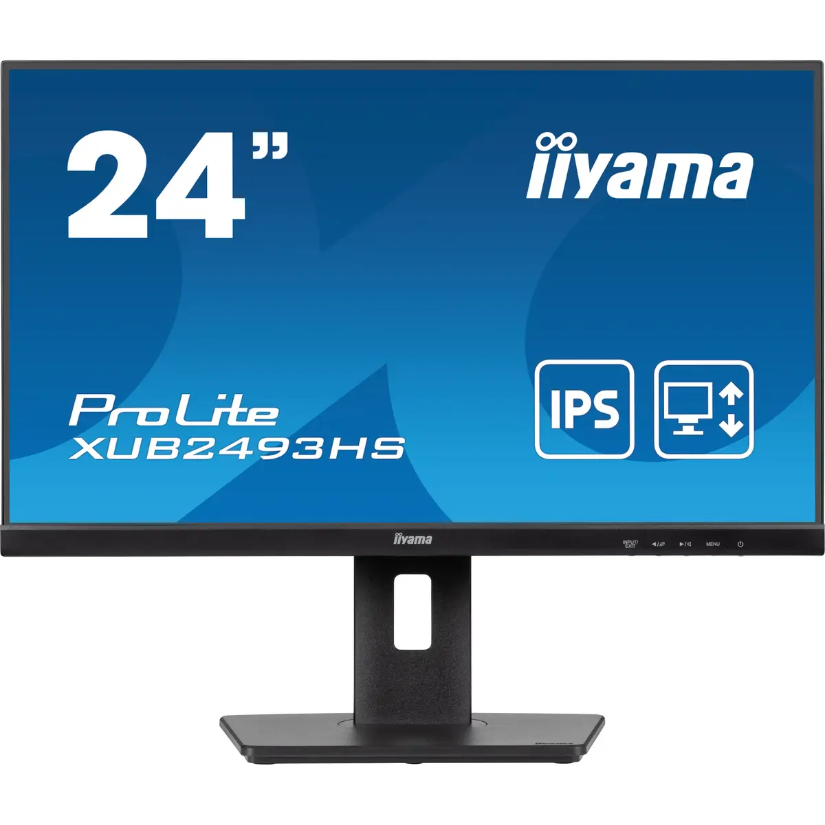 ProLite XUB2493HS-B6 60,5cm 23,8" 1920x1080 FHD 100 Hz IPS 250 cd/m² 1300:1 0.5 ms HDMI DisplayPort Lautsprecher Schwarz Matte Pivot