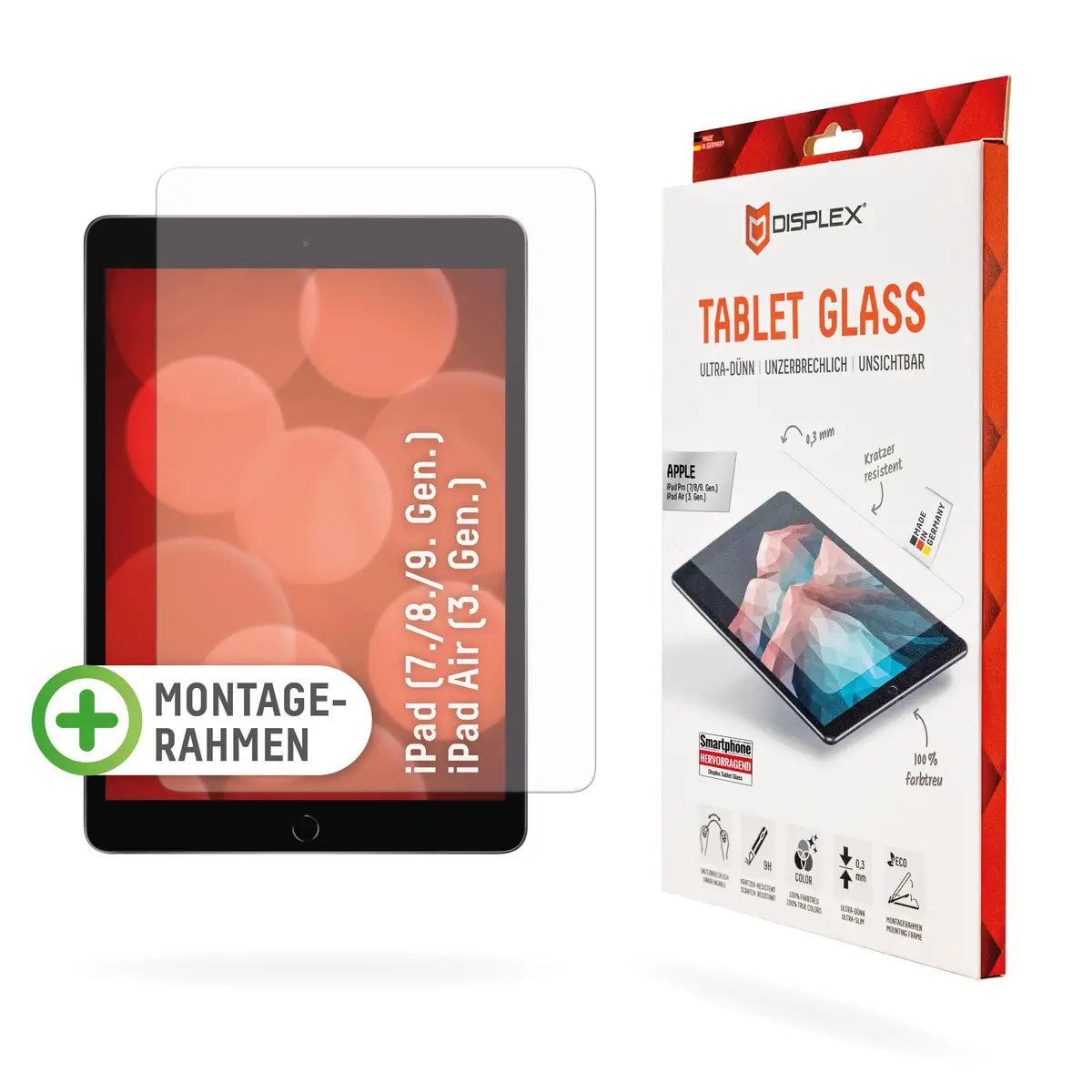 DISPLEX Tablet Glass für Apple iPad (7./8./9. Gen.)/Air (3. Gen.)